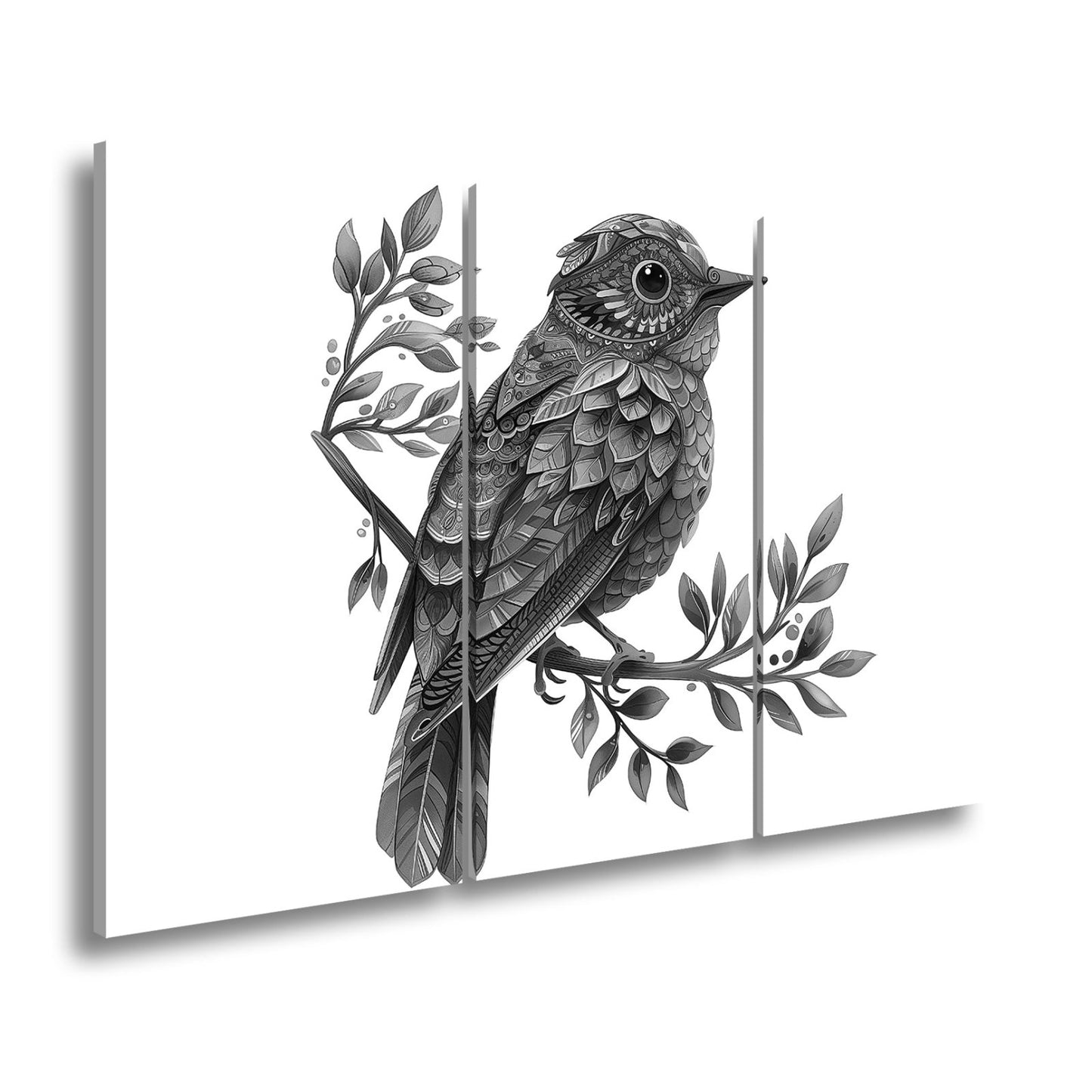 Leinwandbild Fantasievogel in farbenfrohem Kunststil - deyoli