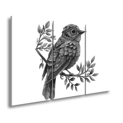 Leinwandbild Fantasievogel in farbenfrohem Kunststil - deyoli