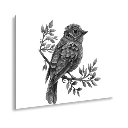 Leinwandbild Fantasievogel in farbenfrohem Kunststil - deyoli