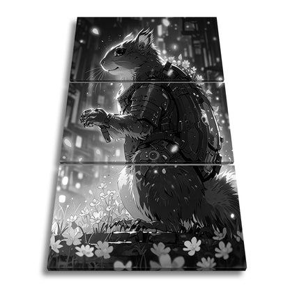 Leinwandbild Fantasy XXL – Cyber - Hamster in futuristischer Blumenwelt - deyoli