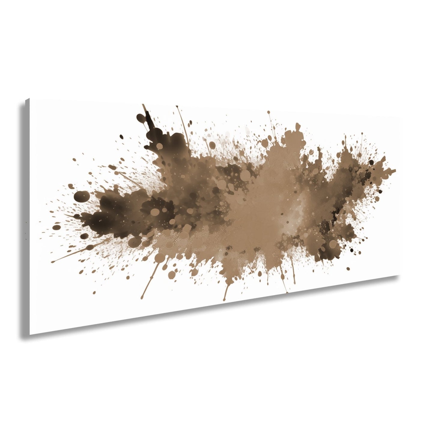 Leinwandbild Farbenexplosion tanzt wild auf weißer Leinwand. - deyoli