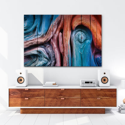 Leinwandbild Farbenflut im Holz – Natur als lebendige Leinwand. - deyoli