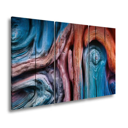 Leinwandbild Farbenflut im Holz – Natur als lebendige Leinwand. - deyoli