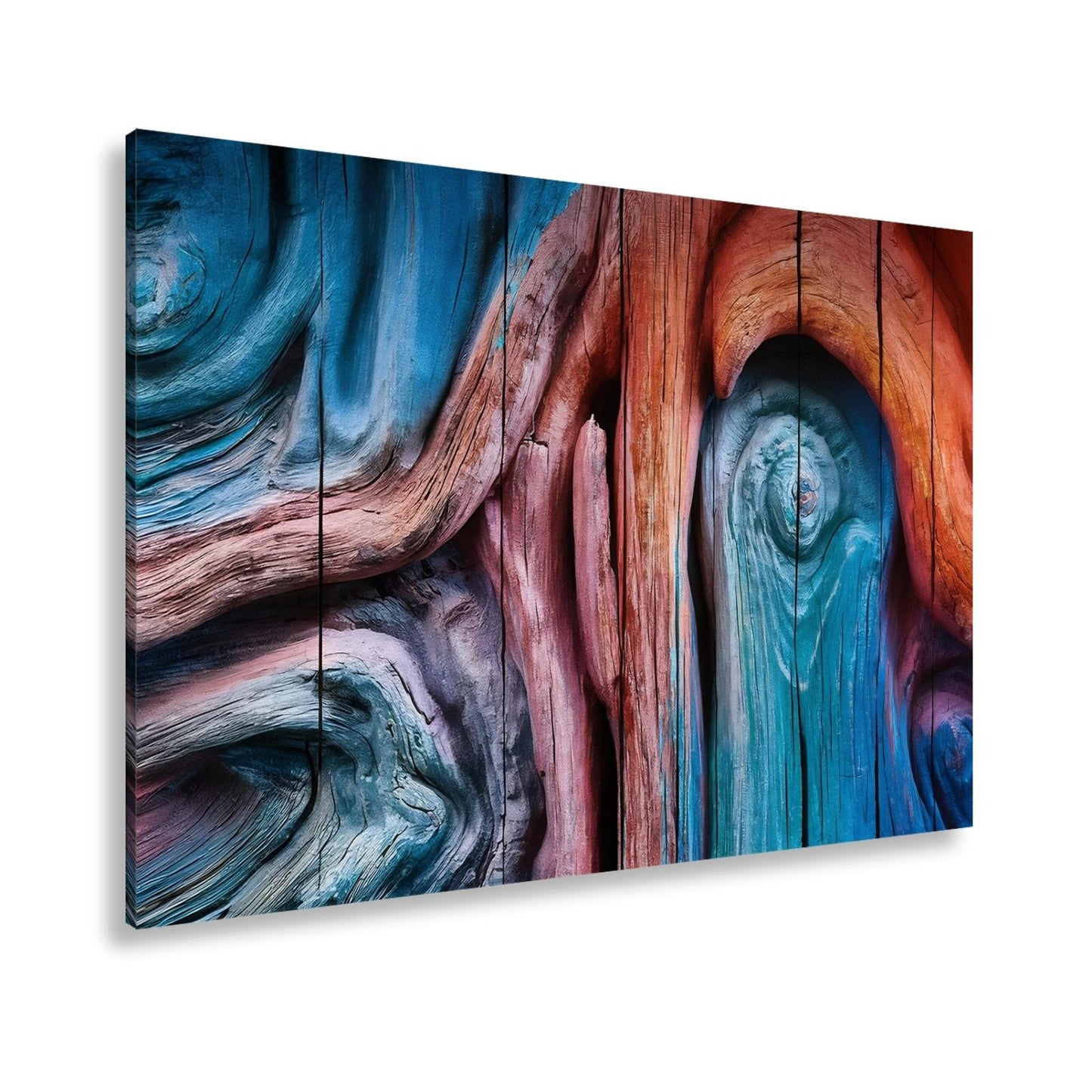 Leinwandbild Farbenflut im Holz – Natur als lebendige Leinwand. - deyoli