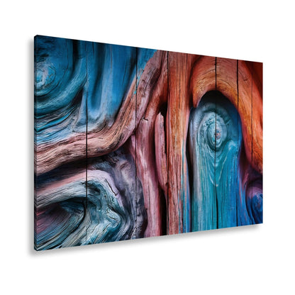 Leinwandbild Farbenflut im Holz – Natur als lebendige Leinwand. - deyoli