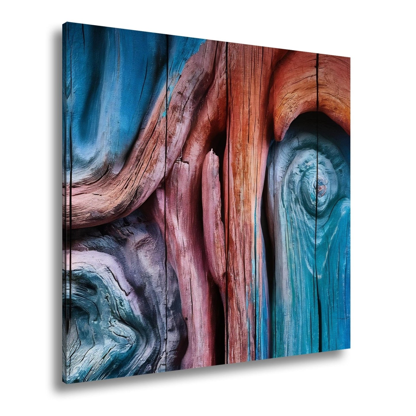 Leinwandbild Farbenflut im Holz – Natur als lebendige Leinwand. - deyoli