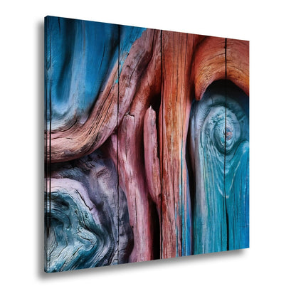 Leinwandbild Farbenflut im Holz – Natur als lebendige Leinwand. - deyoli
