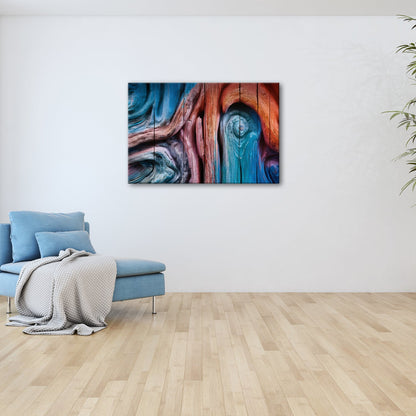 Leinwandbild Farbenflut im Holz – Natur als lebendige Leinwand. - deyoli