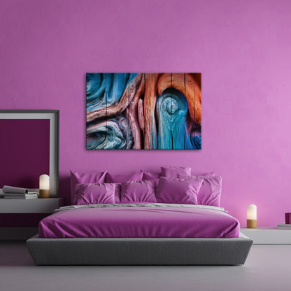 Leinwandbild Farbenflut im Holz – Natur als lebendige Leinwand. - deyoli