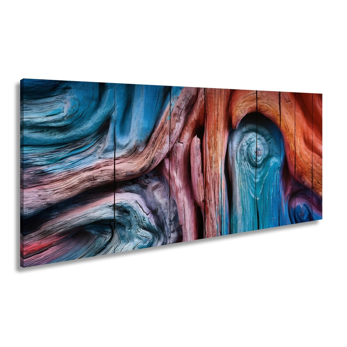 Leinwandbild Farbenflut im Holz – Natur als lebendige Leinwand. - deyoli