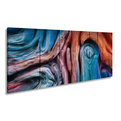 Leinwandbild Farbenflut im Holz – Natur als lebendige Leinwand. - deyoli
