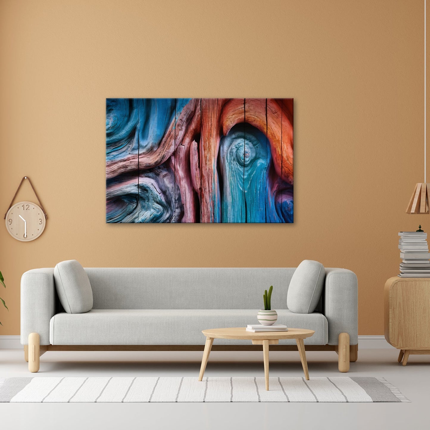 Leinwandbild Farbenflut im Holz – Natur als lebendige Leinwand. - deyoli