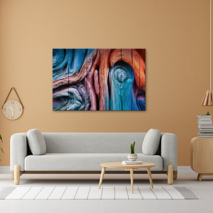 Leinwandbild Farbenflut im Holz – Natur als lebendige Leinwand. - deyoli