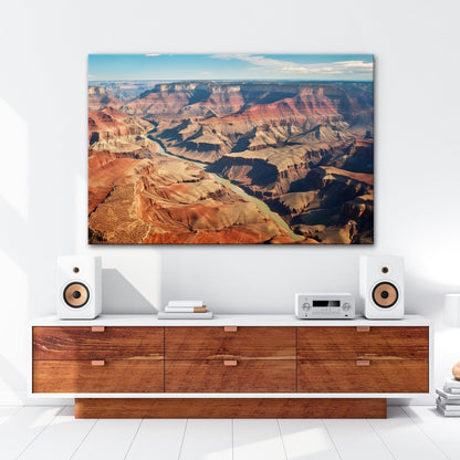 Leinwandbild Farbgewaltiger Blick über den Grand Canyon – Panorama XXL - deyoli