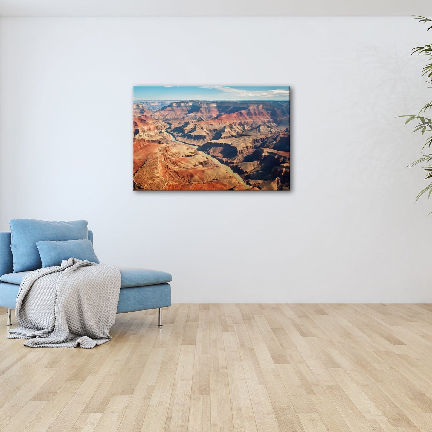 Leinwandbild Farbgewaltiger Blick über den Grand Canyon – Panorama XXL - deyoli