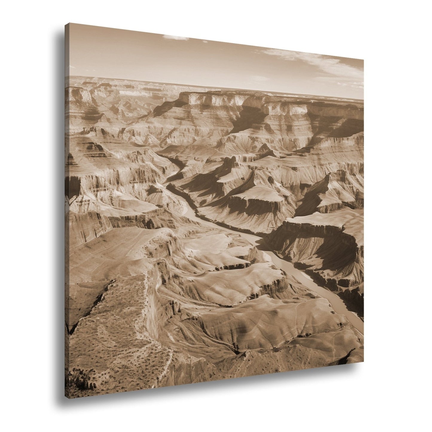 Leinwandbild Farbgewaltiger Blick über den Grand Canyon – Panorama XXL - deyoli