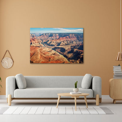 Leinwandbild Farbgewaltiger Blick über den Grand Canyon – Panorama XXL - deyoli