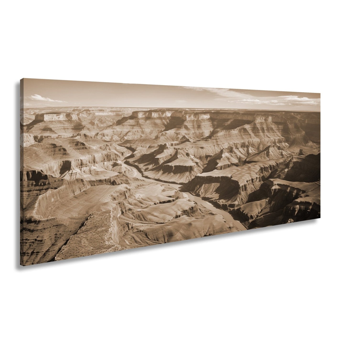 Leinwandbild Farbgewaltiger Blick über den Grand Canyon – Panorama XXL - deyoli