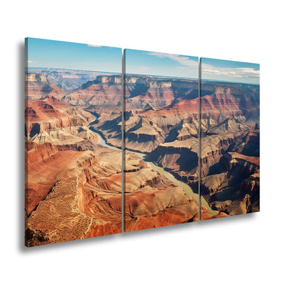 Leinwandbild Farbgewaltiger Blick über den Grand Canyon – Panorama XXL - deyoli