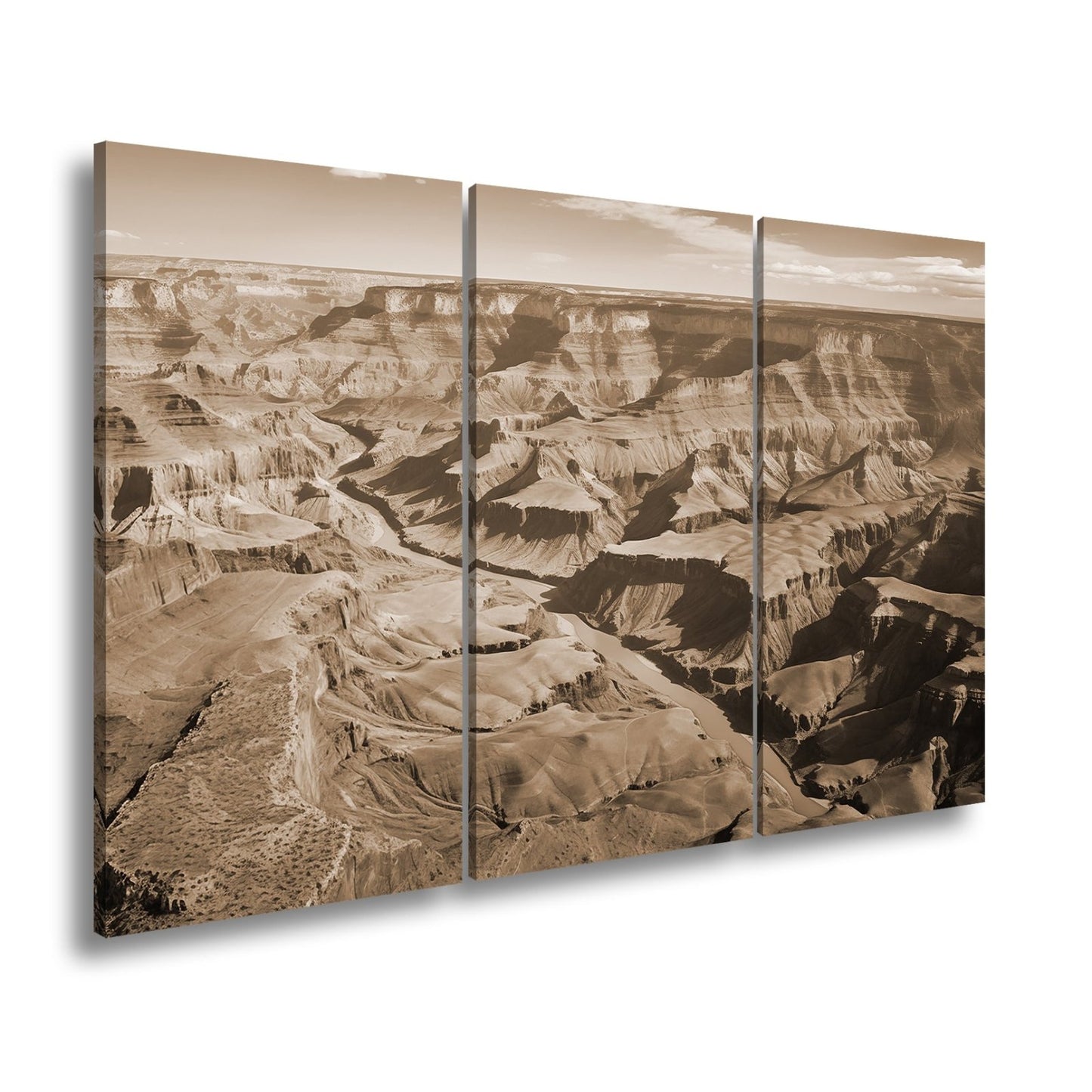 Leinwandbild Farbgewaltiger Blick über den Grand Canyon – Panorama XXL - deyoli