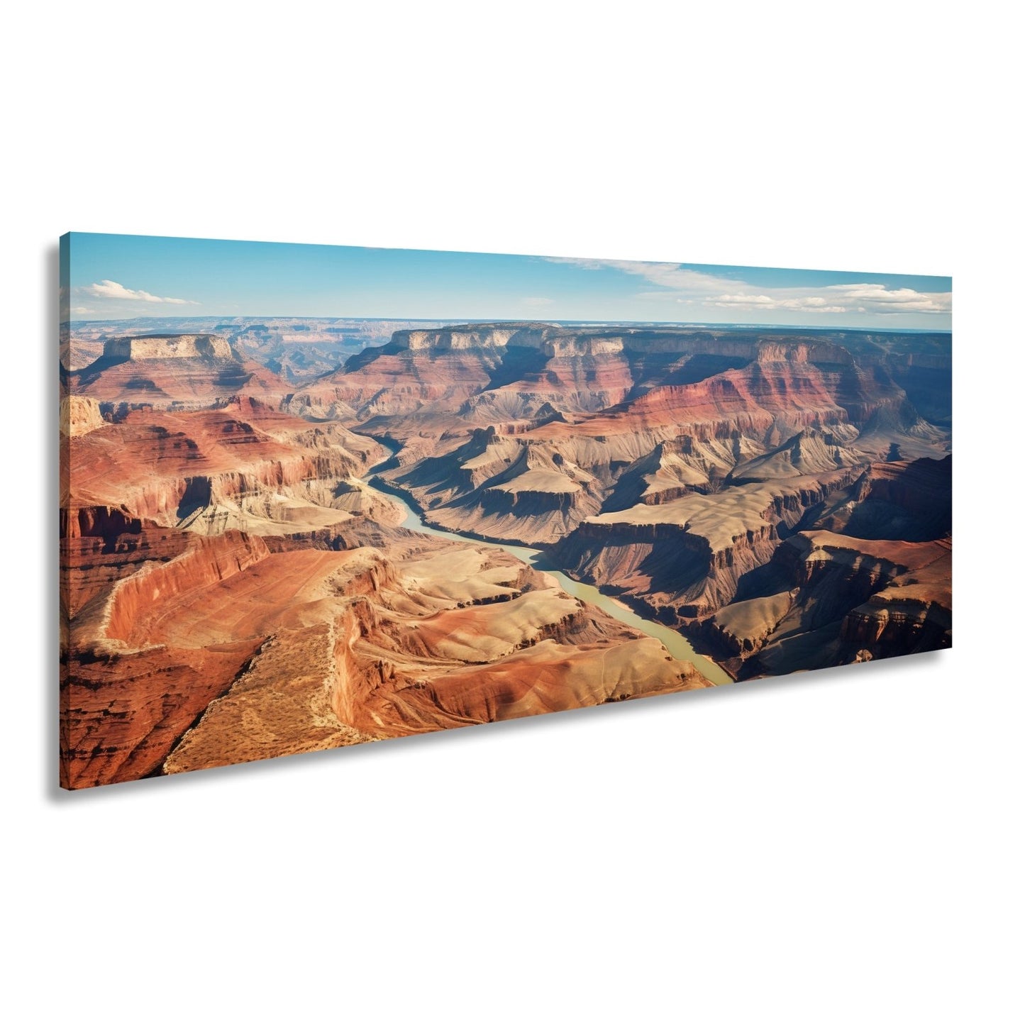 Leinwandbild Farbgewaltiger Blick über den Grand Canyon – Panorama XXL - deyoli