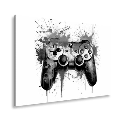 Leinwandbild Farbrausch der Kontrolle – Gaming trifft auf Kunstgewitter. - deyoli