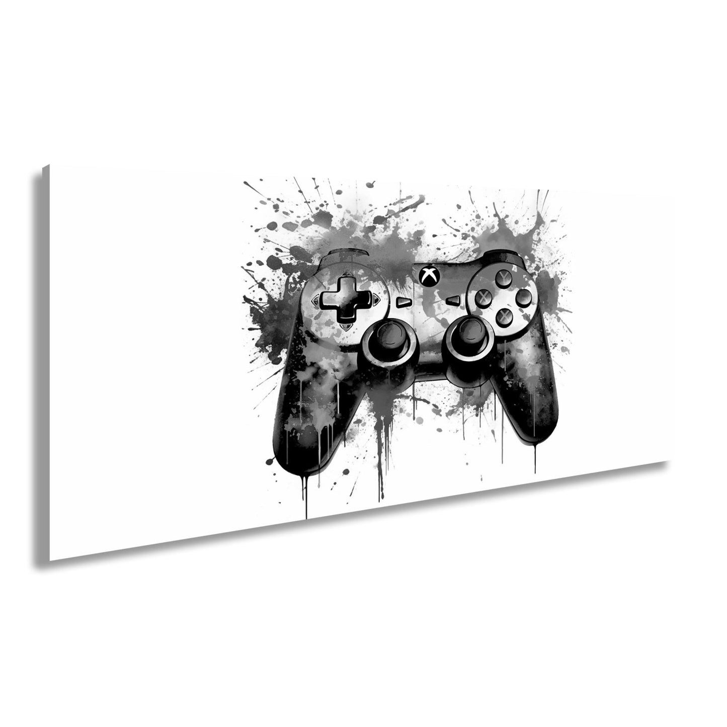Leinwandbild Farbrausch der Kontrolle – Gaming trifft auf Kunstgewitter. - deyoli