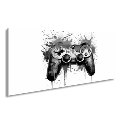 Leinwandbild Farbrausch der Kontrolle – Gaming trifft auf Kunstgewitter. - deyoli