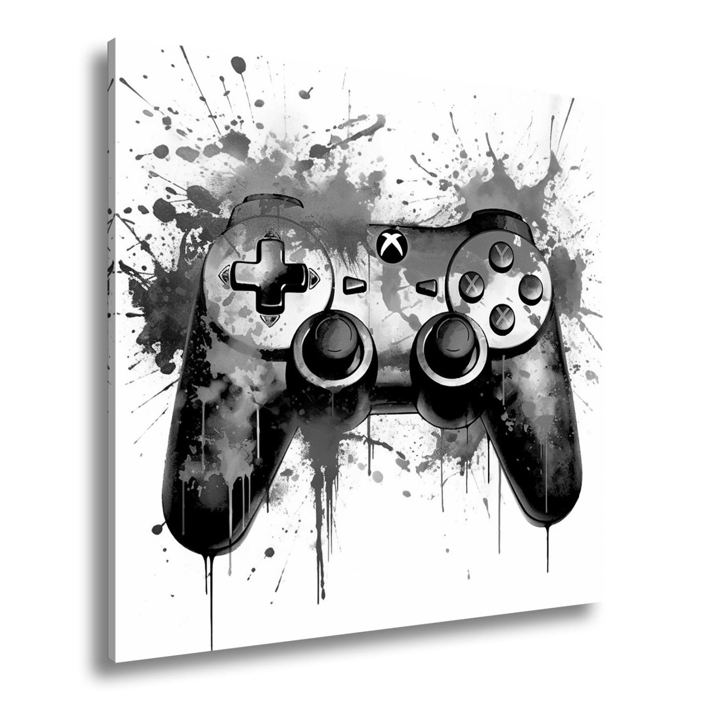 Leinwandbild Farbrausch der Kontrolle – Gaming trifft auf Kunstgewitter. - deyoli