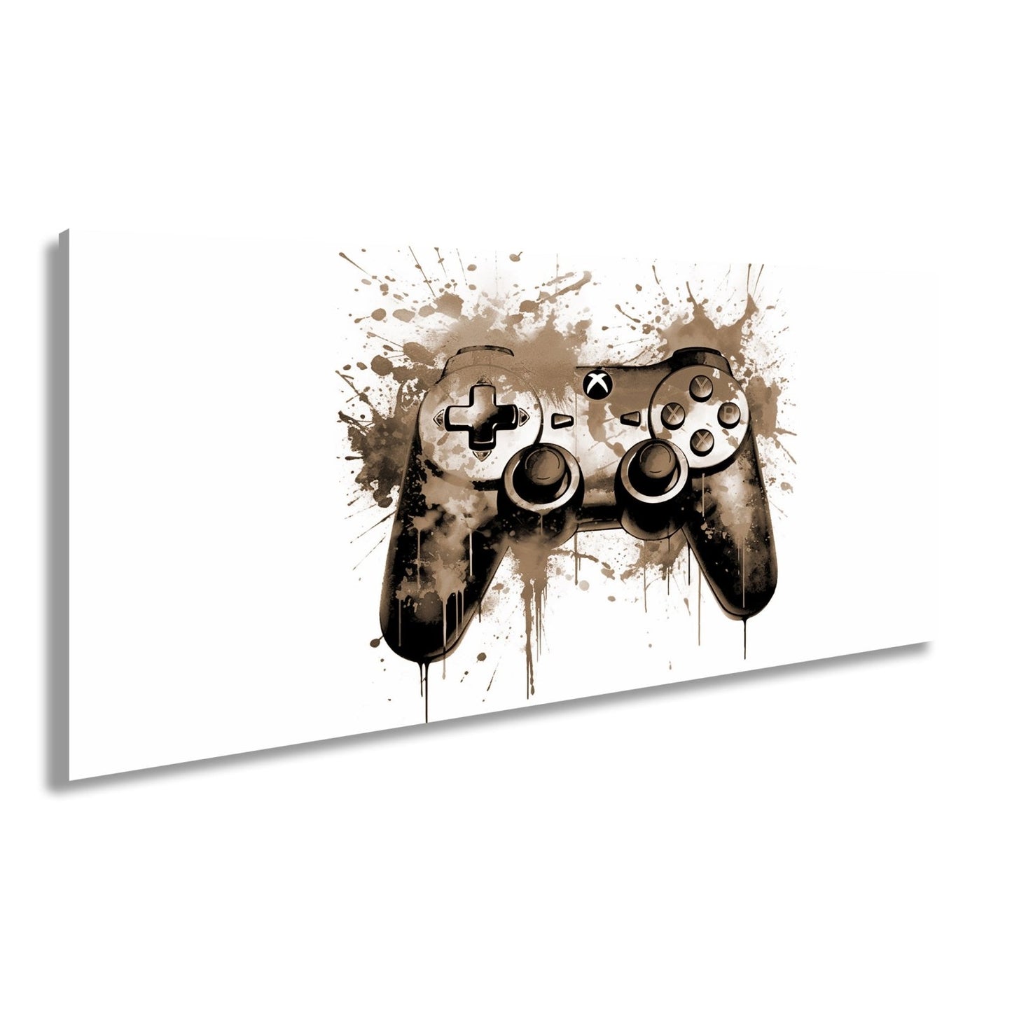 Leinwandbild Farbrausch der Kontrolle – Gaming trifft auf Kunstgewitter. - deyoli