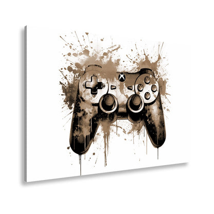 Leinwandbild Farbrausch der Kontrolle – Gaming trifft auf Kunstgewitter. - deyoli
