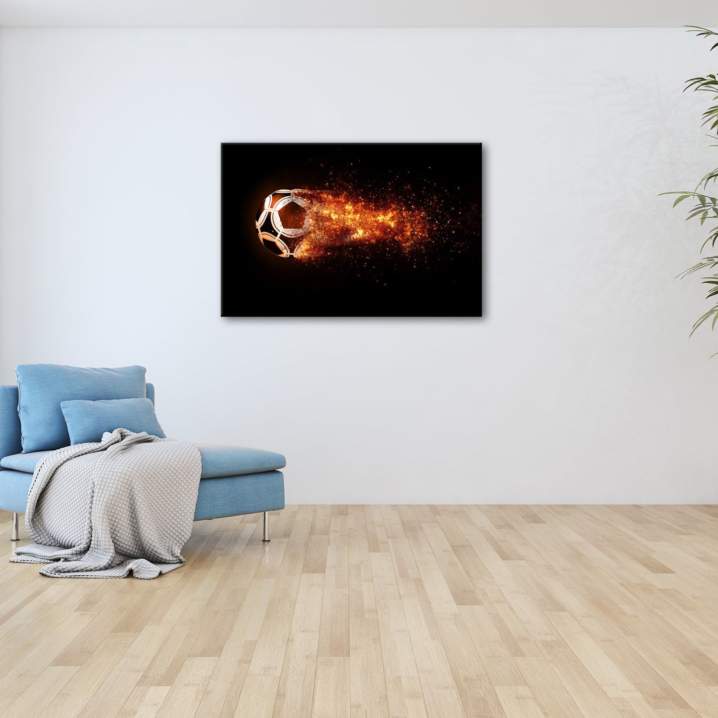 Leinwandbild Feuerball des Spiels – Energie entlädt sich in Flammen. - deyoli