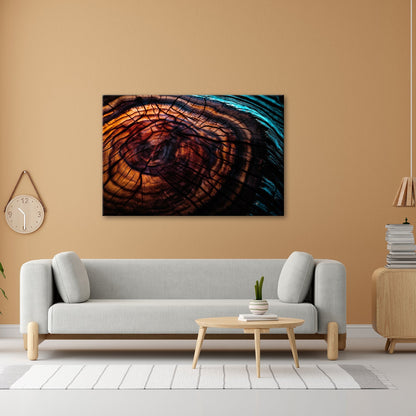 Leinwandbild Feurige Maserung – Natur malt in Flammenfarben. - deyoli