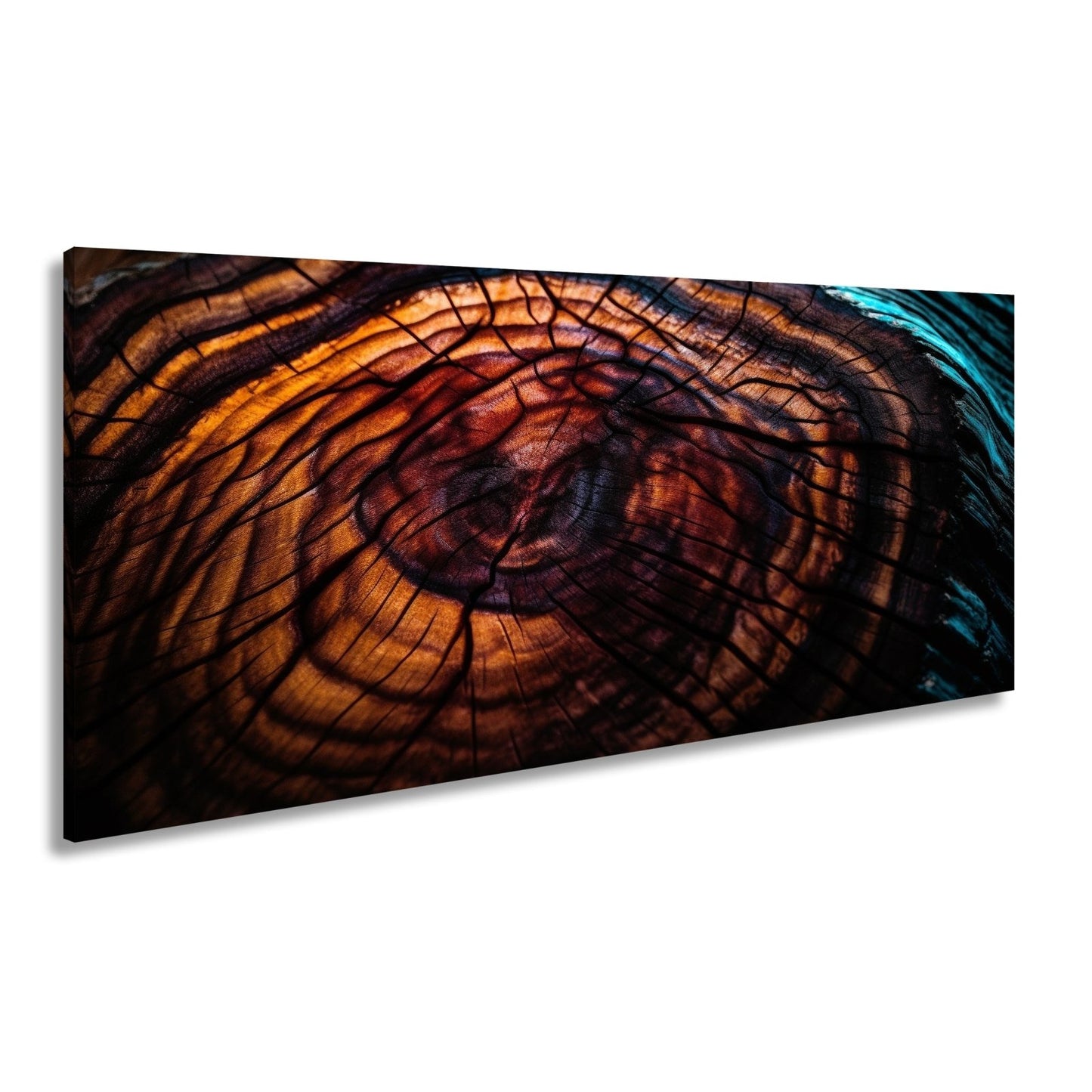 Leinwandbild Feurige Maserung – Natur malt in Flammenfarben. - deyoli