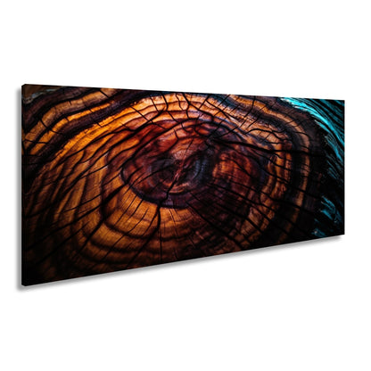 Leinwandbild Feurige Maserung – Natur malt in Flammenfarben. - deyoli