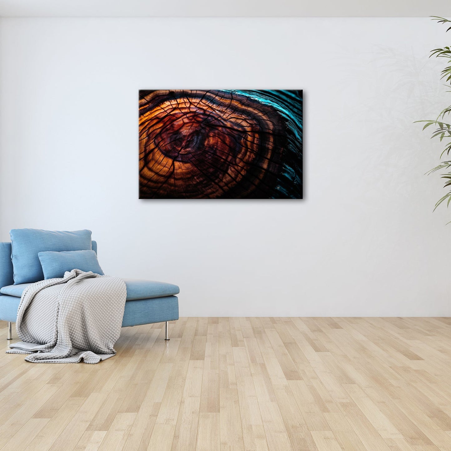 Leinwandbild Feurige Maserung – Natur malt in Flammenfarben. - deyoli
