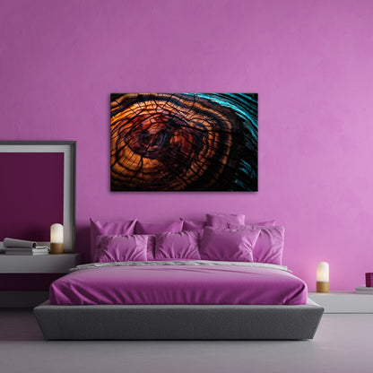 Leinwandbild Feurige Maserung – Natur malt in Flammenfarben. - deyoli