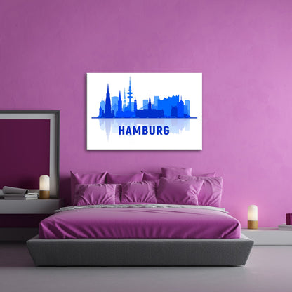 Leinwandbild Feuriger Ball gleitet flammend durch die Dunkelheit. - deyoli