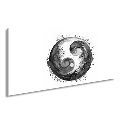 Leinwandbild Feuriges Yin und eisiges Yang in wirbelnder Balance - deyoli