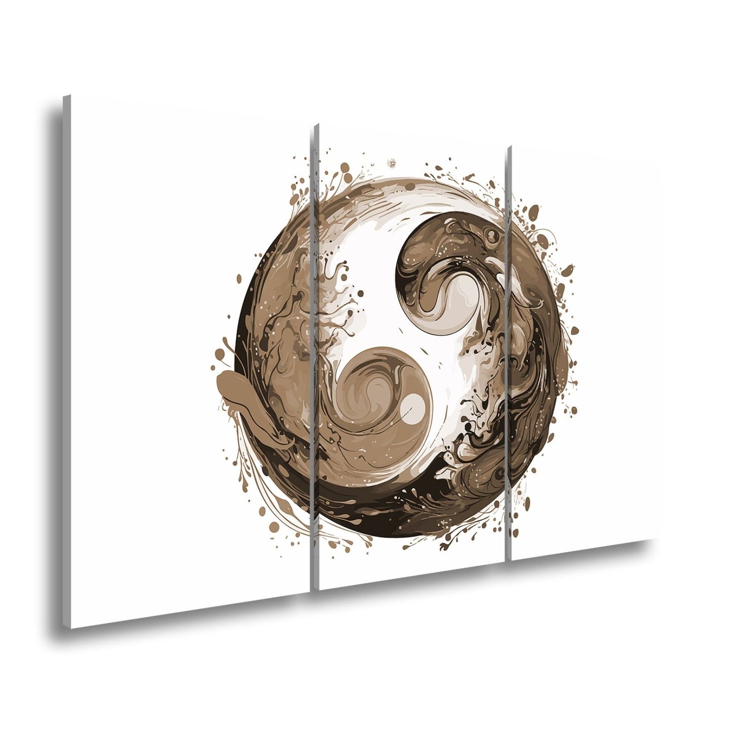 Leinwandbild Feuriges Yin und eisiges Yang in wirbelnder Balance - deyoli