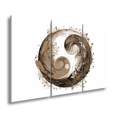 Leinwandbild Feuriges Yin und eisiges Yang in wirbelnder Balance - deyoli