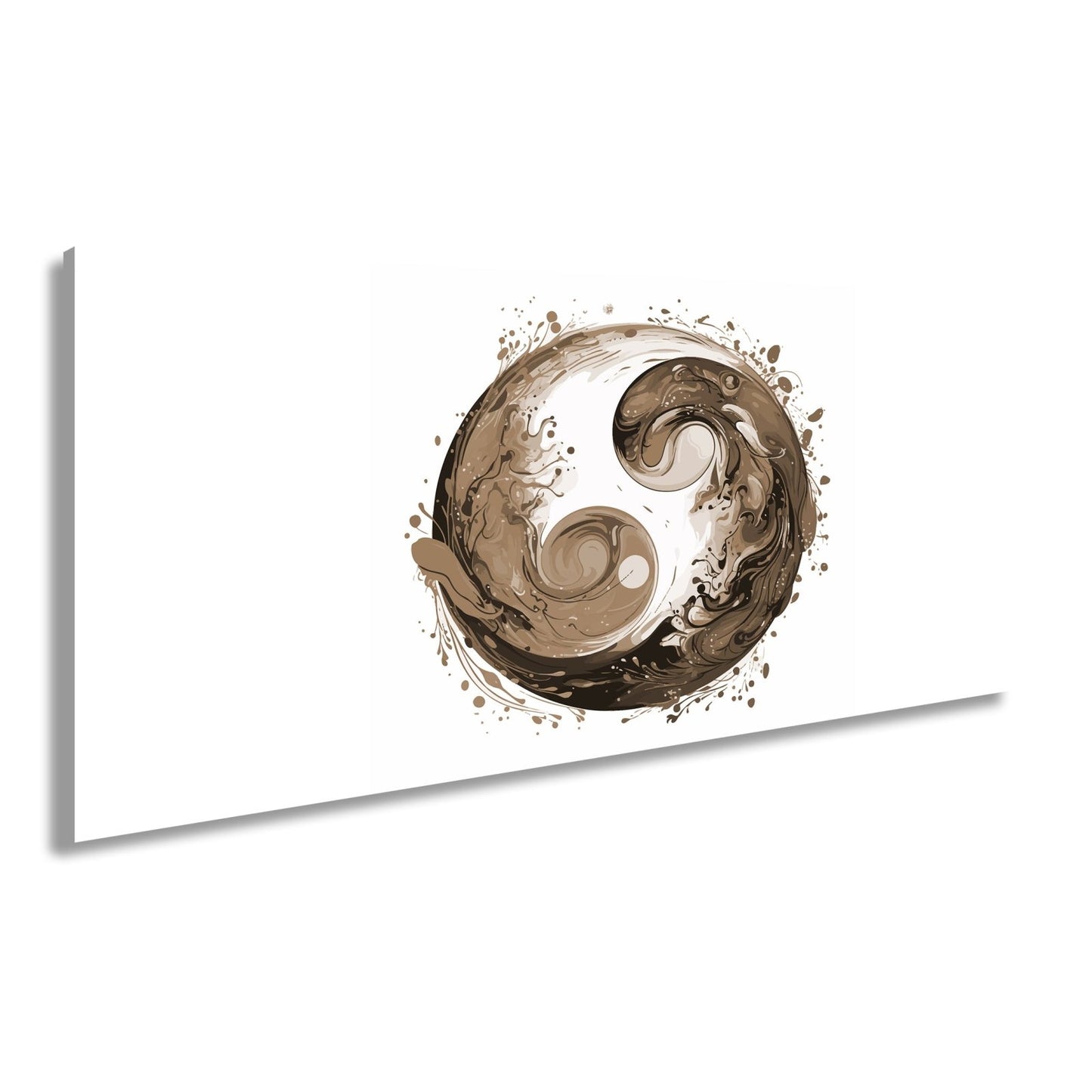 Leinwandbild Feuriges Yin und eisiges Yang in wirbelnder Balance - deyoli