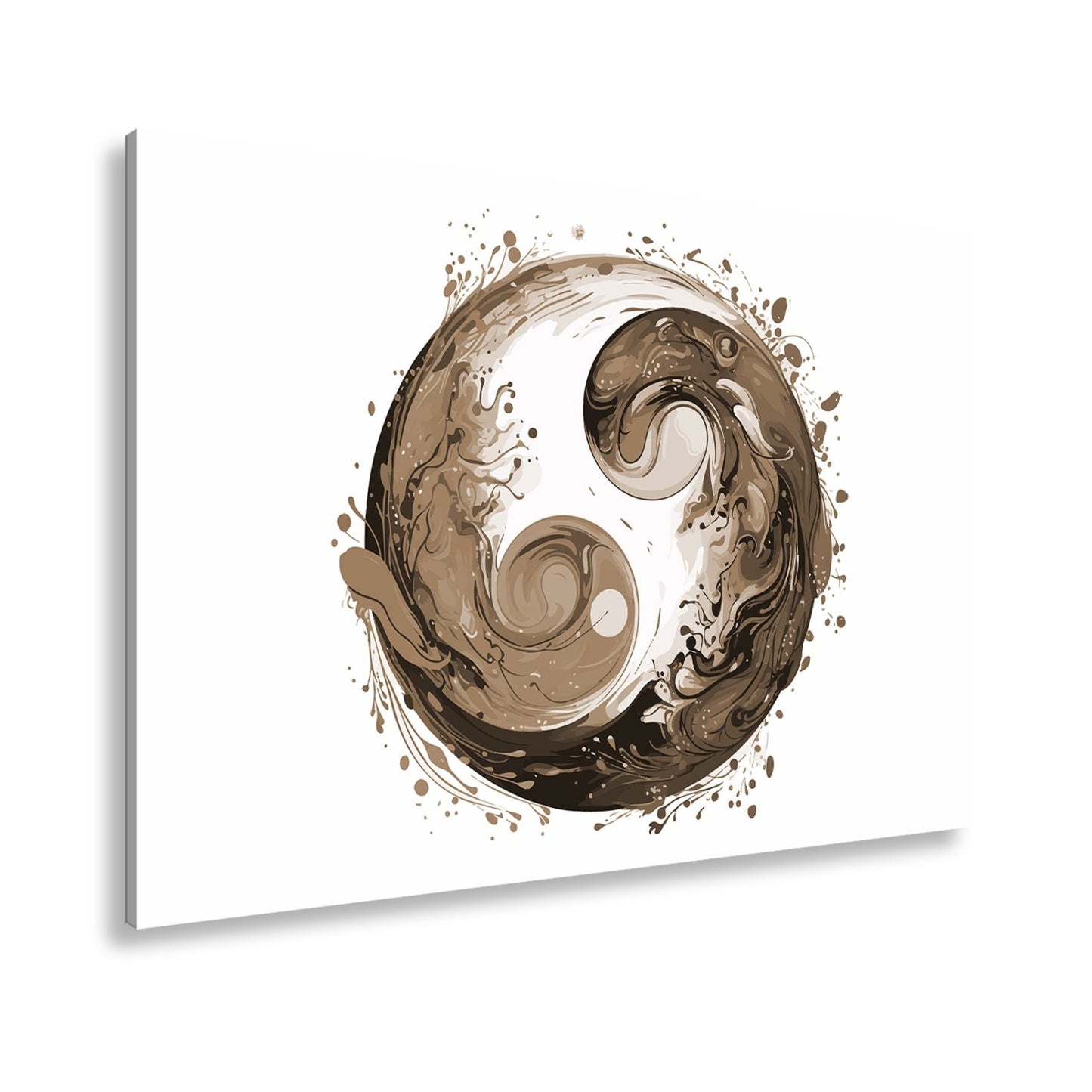 Leinwandbild Feuriges Yin und eisiges Yang in wirbelnder Balance - deyoli