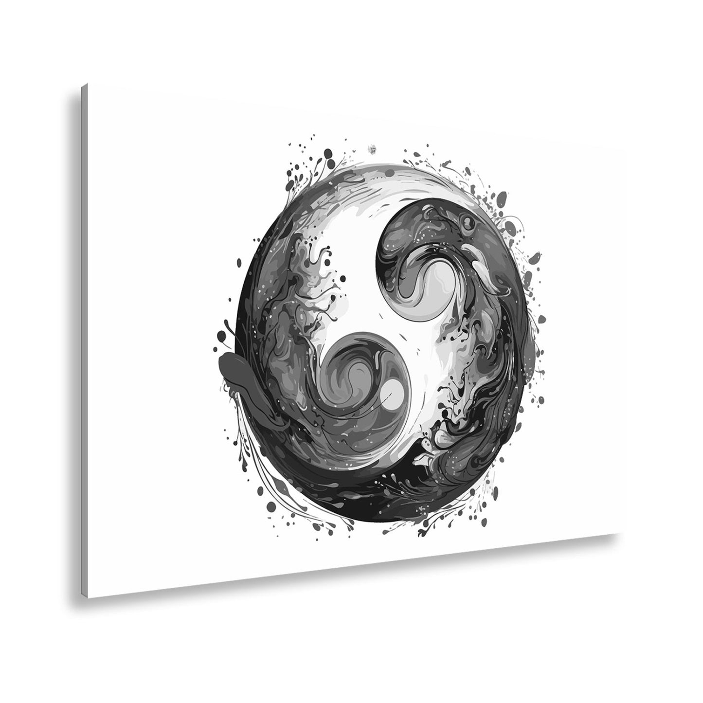 Leinwandbild Feuriges Yin und eisiges Yang in wirbelnder Balance - deyoli