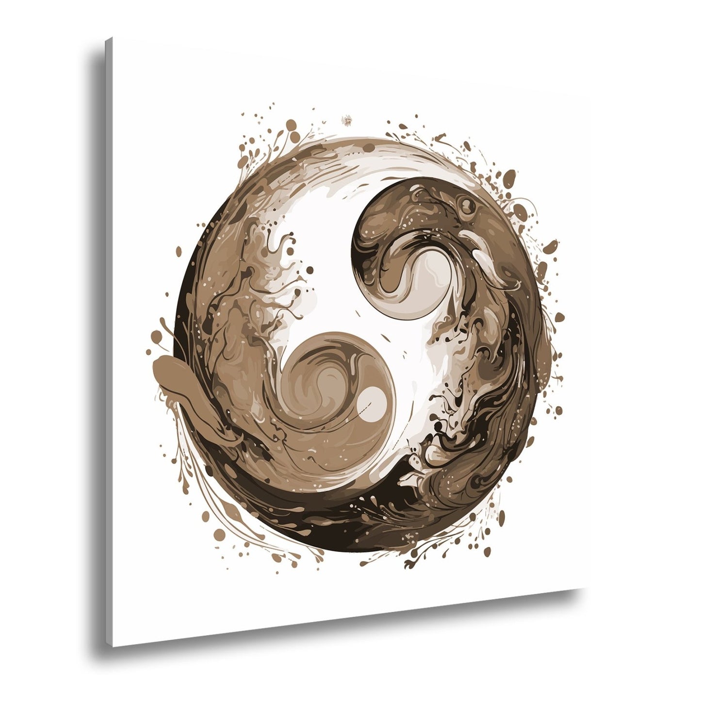 Leinwandbild Feuriges Yin und eisiges Yang in wirbelnder Balance - deyoli
