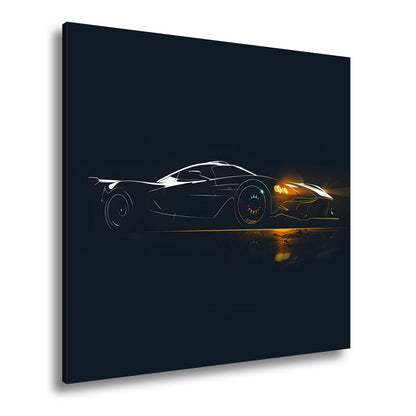 Leinwandbild Futuristische Rennmaschine – Licht der Geschwindigkeit XXL - deyoli