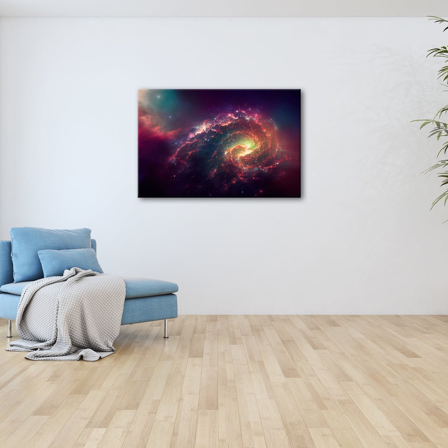 Leinwandbild Galaktischer Sturm – Leuchtende Farben XXL Wandbild - deyoli