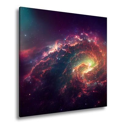 Leinwandbild Galaktischer Sturm – Leuchtende Farben XXL Wandbild - deyoli