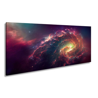 Leinwandbild Galaktischer Sturm – Leuchtende Farben XXL Wandbild - deyoli