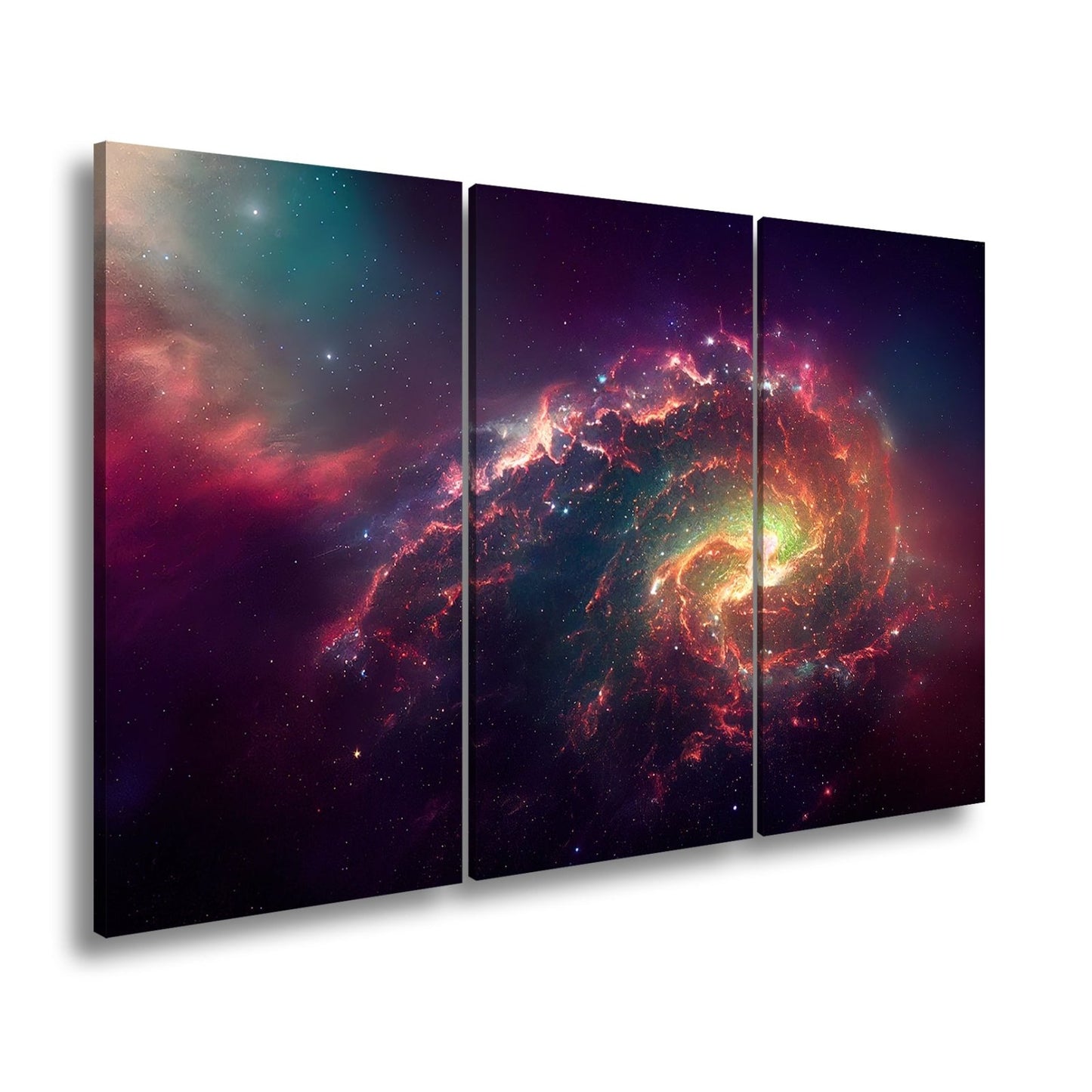 Leinwandbild Galaktischer Sturm – Leuchtende Farben XXL Wandbild - deyoli
